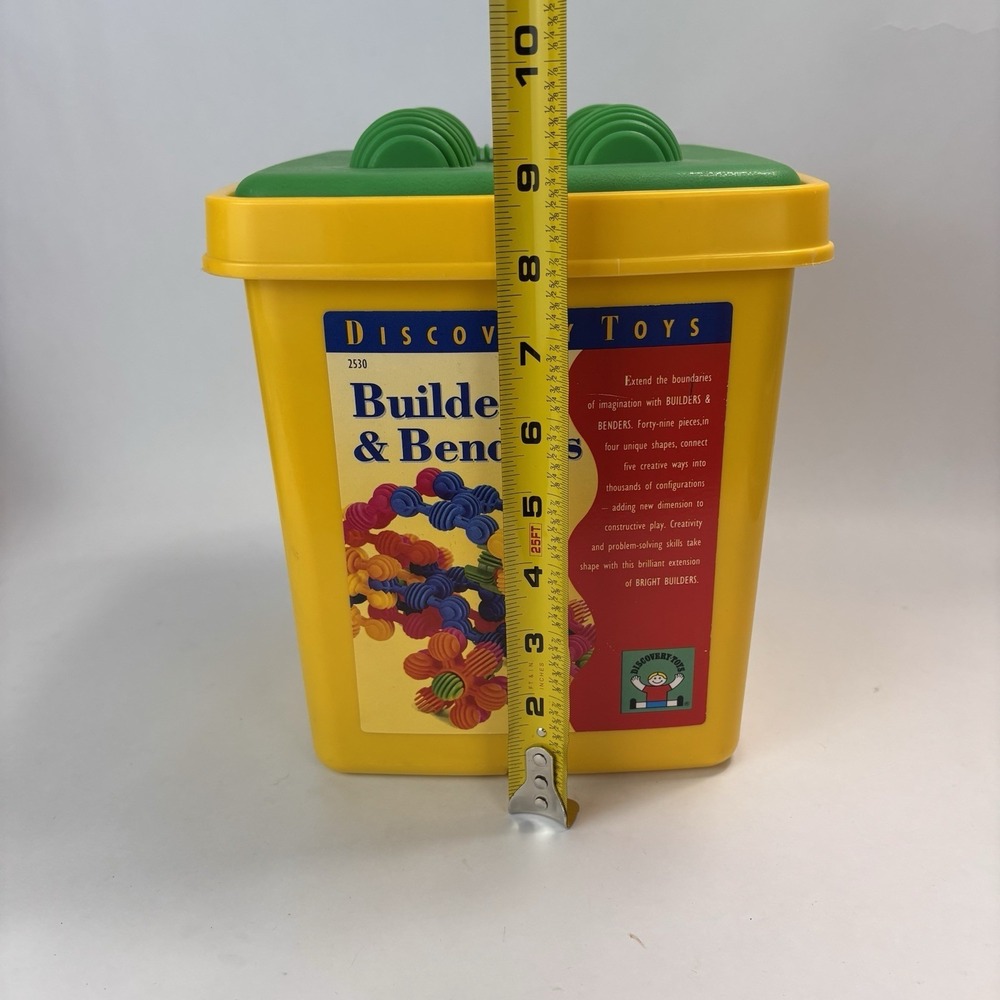 Builders And Benders Discovery Toys 1996 Bucket And 42 Pieces Kids - Picture 7 of 8